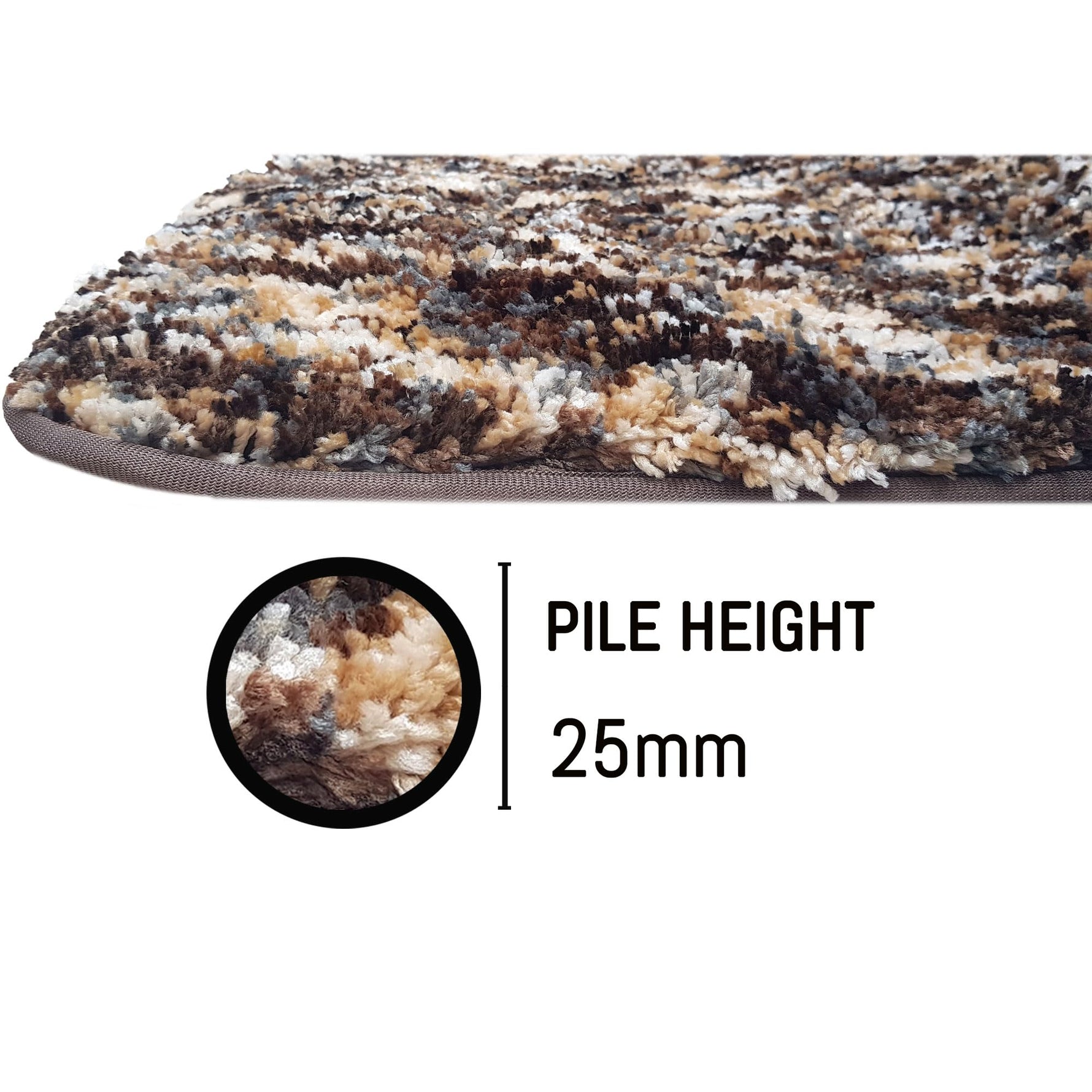 Hawaii Bath mat Anti Skid (Walnut, 45 x 75 Cm)