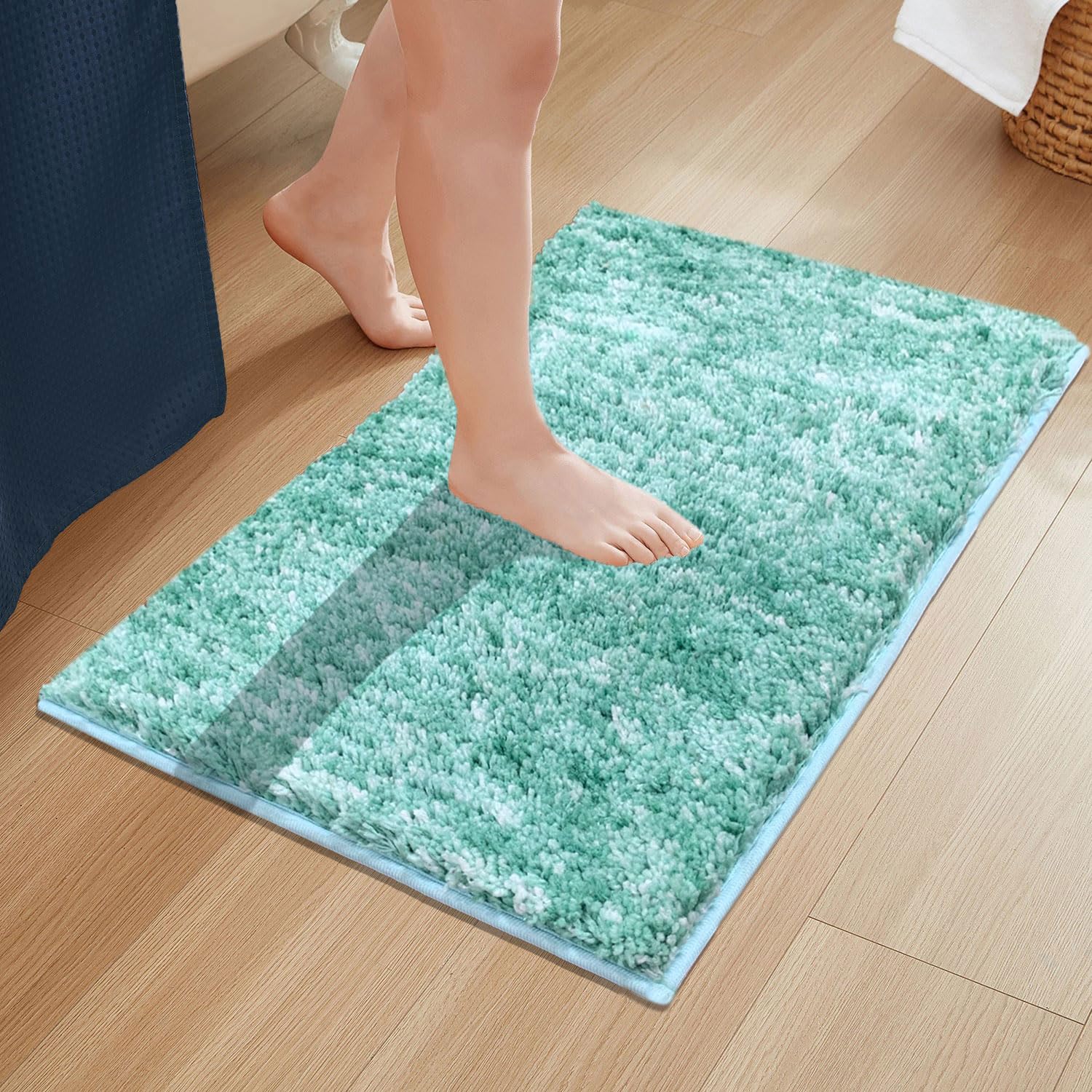 Hawaii Bath Mat Anti Skid (Aqua, 45cm x 75cm)
