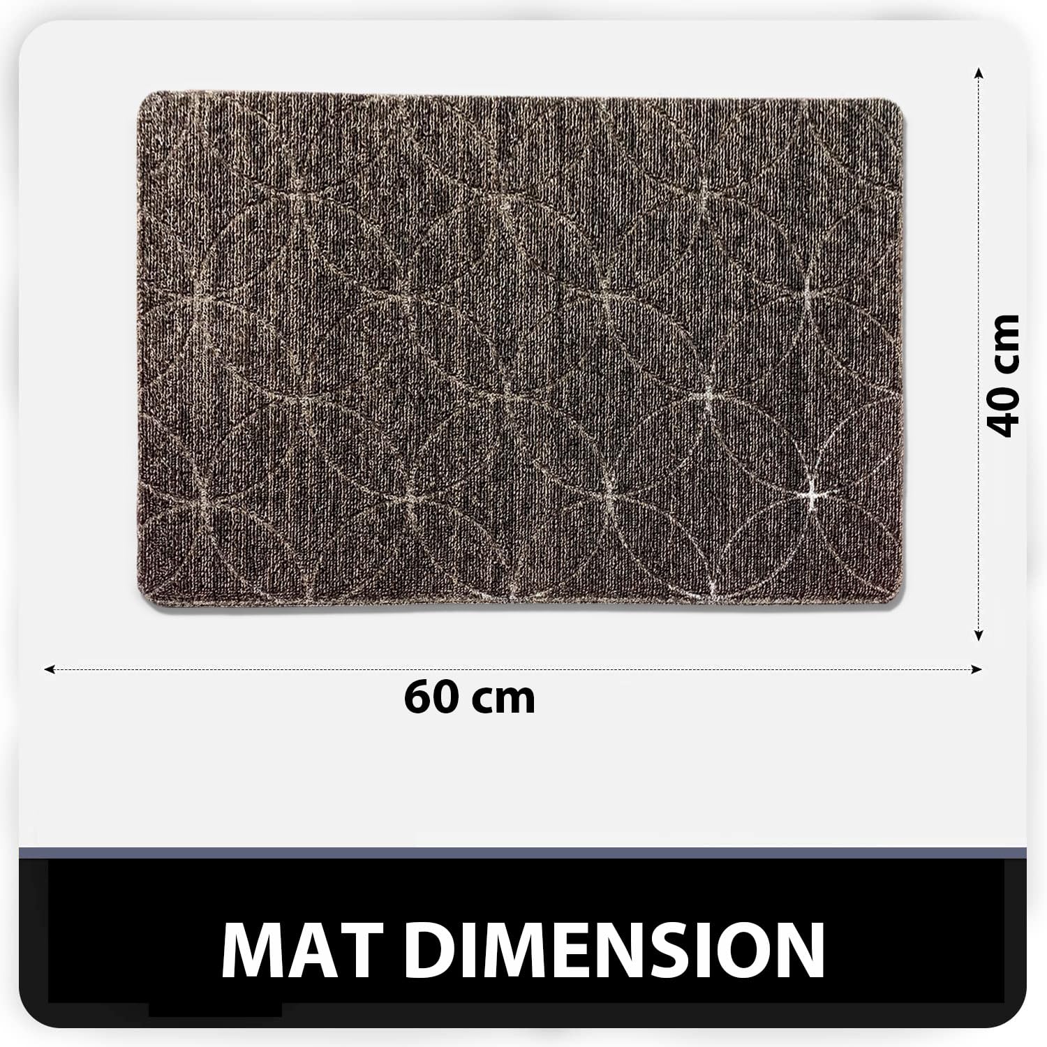 PVC Door Mat for Home Entrance Indoor & Outdoor(40x60 cm - Choco)