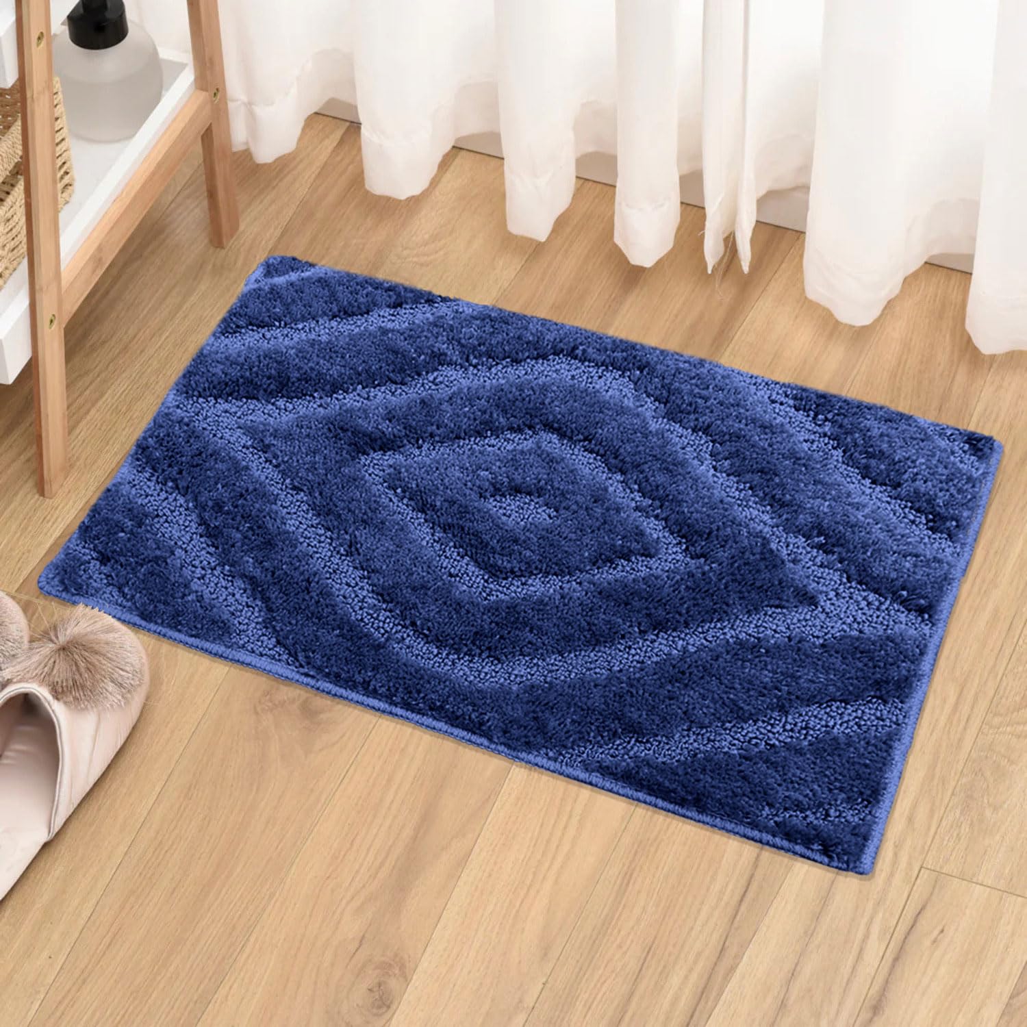 Scotland Diamond Bath Mat (38x58 cm, Navy)