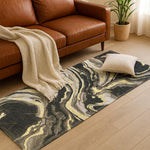 Polyester Cosmic Swirl Runner for Bedroom (2x5 Feet, Multicolor)