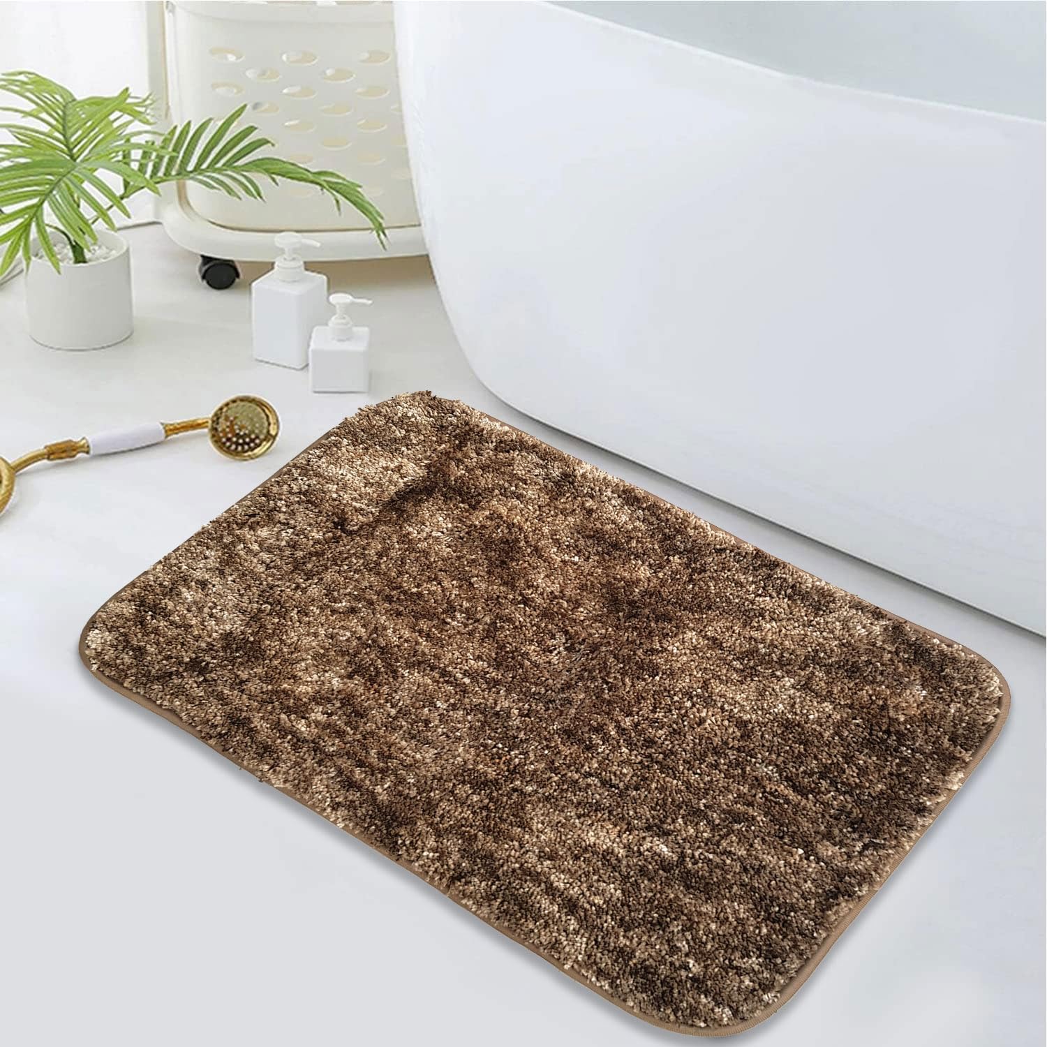 Hawaii Bath mat Anti Skid (Coffee, 45 x 75 Cm)