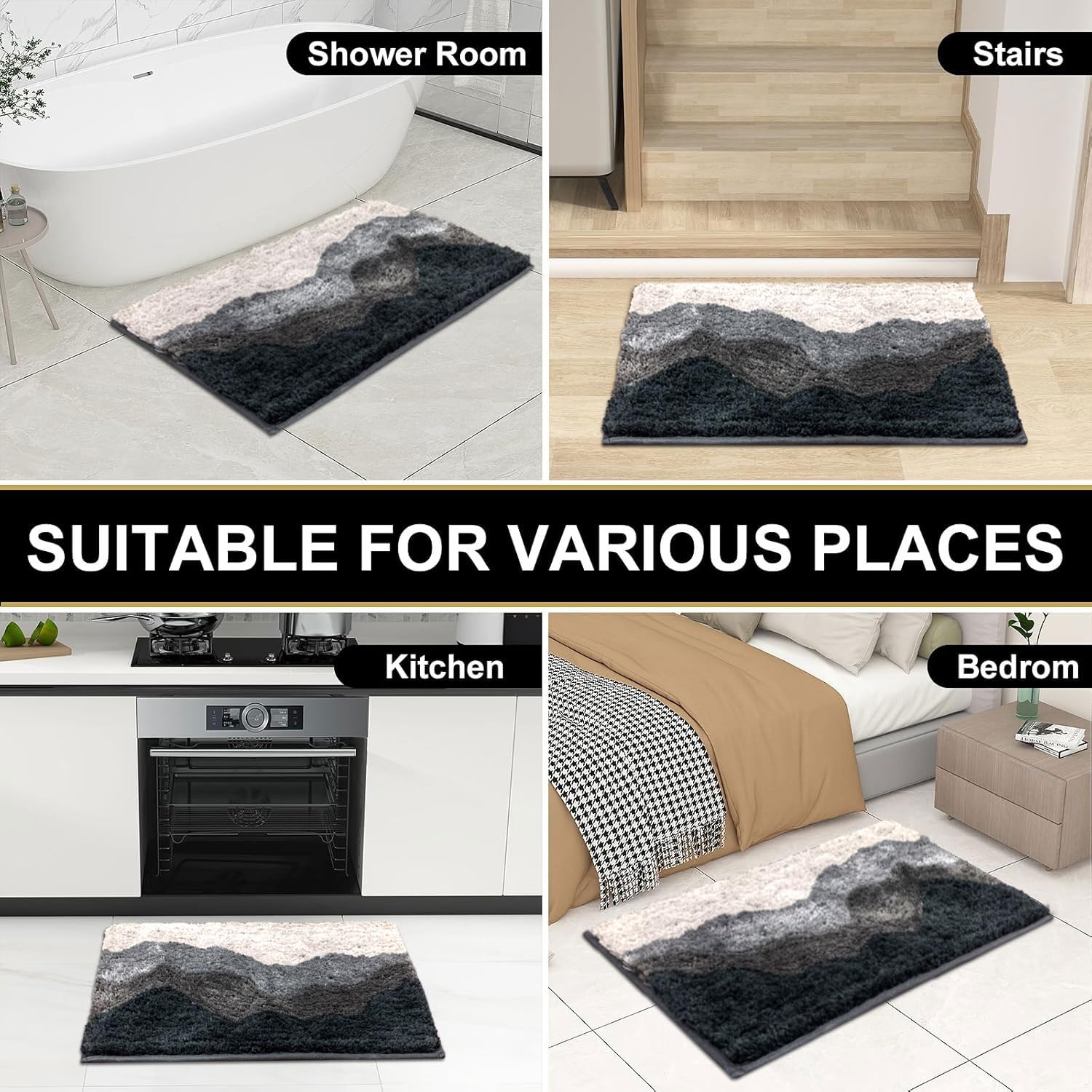 Macau Waves Bath Mat (40x60 cm,Green)