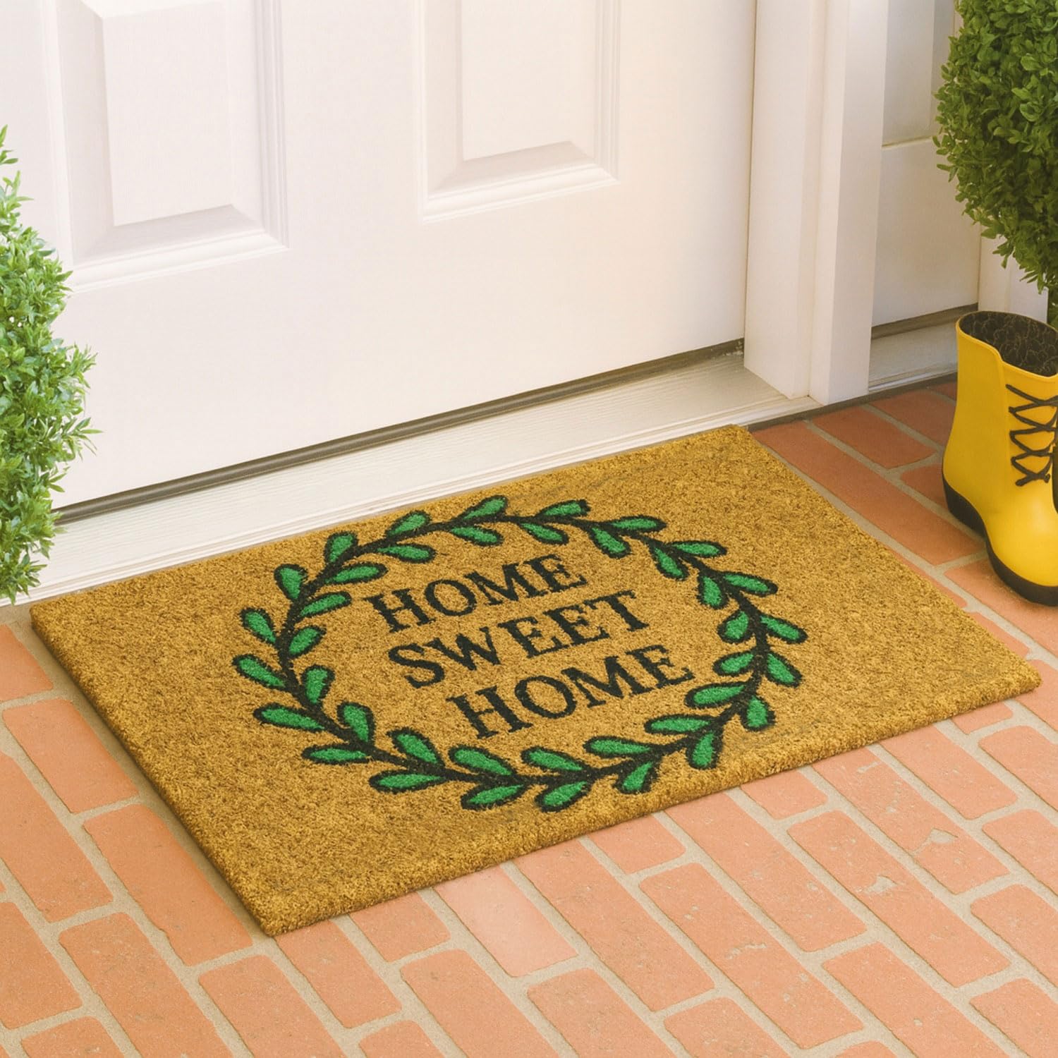 Coir Doormat for Home Entrance (Home Sweet Home Print ,71x45 cm)