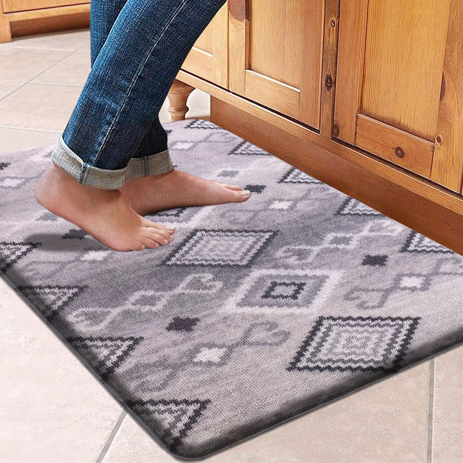 Cuba Door Mats Anti Fatigue - Wave Grey (45x75 cm)