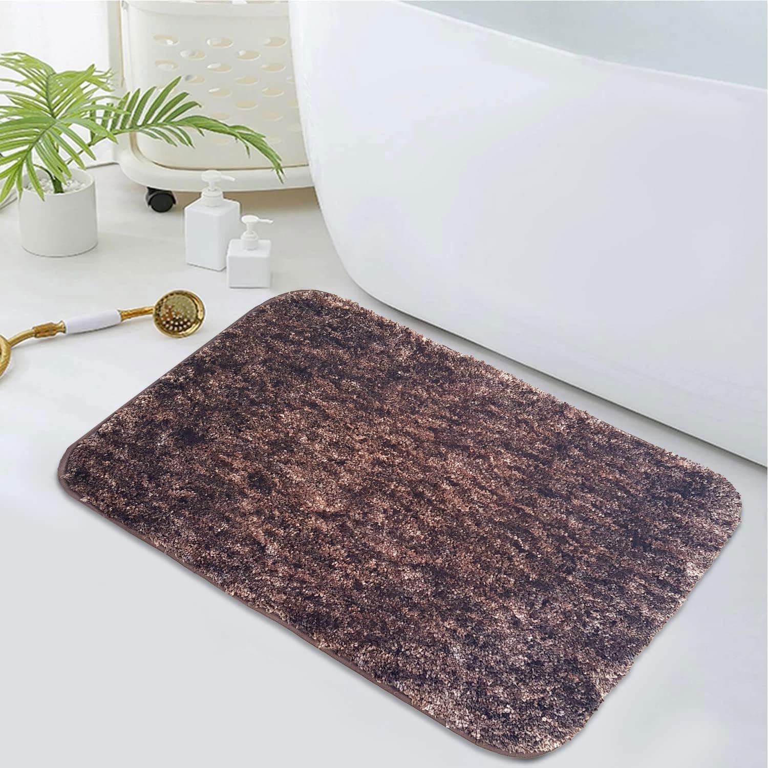 Hawaii Bath mat Anti Skid (Cocoa, 45 x 75 Cm)