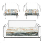 Sofa Cover for 5 Seater Tiger Print Plush Polyester ( 70x180 cm & 60x70 cm , Multi )