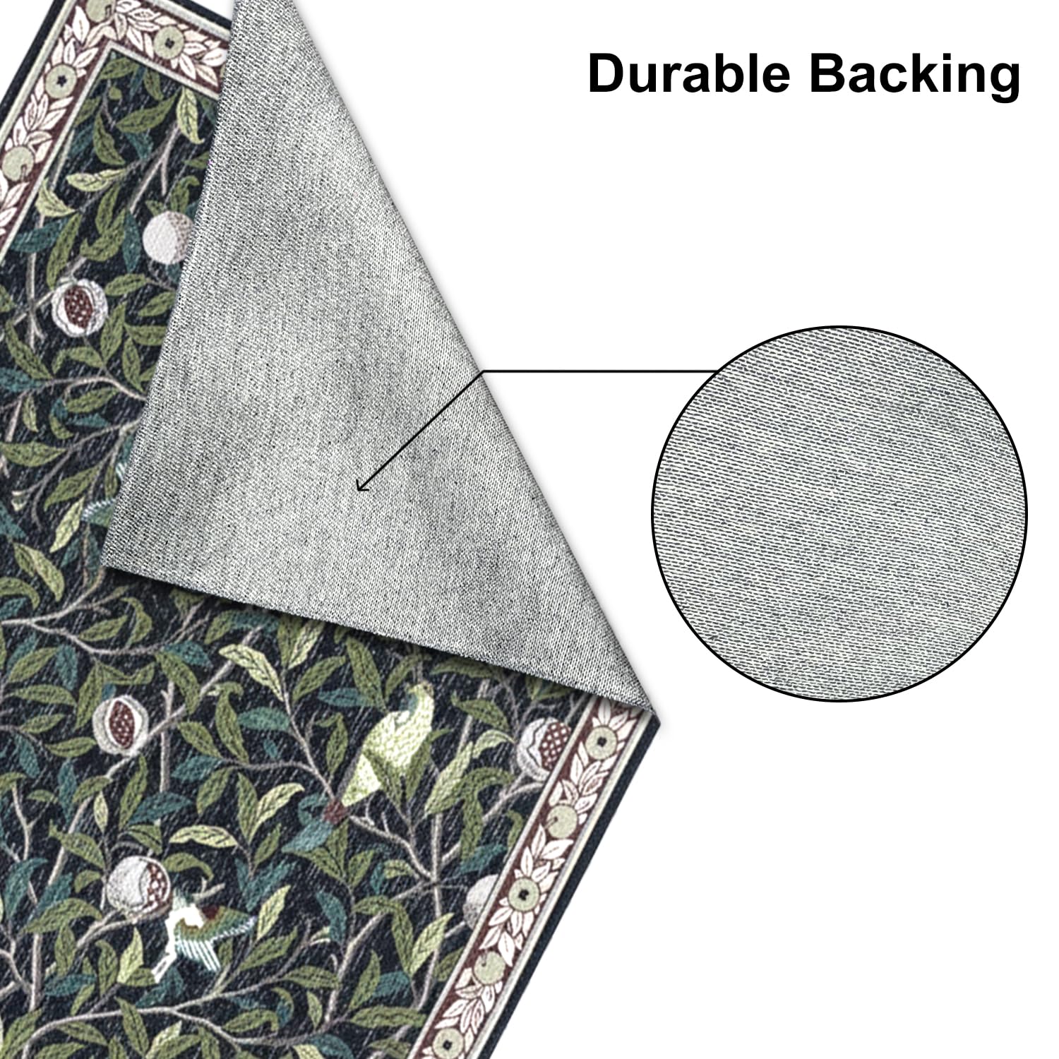 Polyester Printed Handmade Carpet Tropical (3X5 Feet Multicolour)