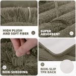 Toronto Bathmat Super Soft Microfiber (40x60 cm, Olive)