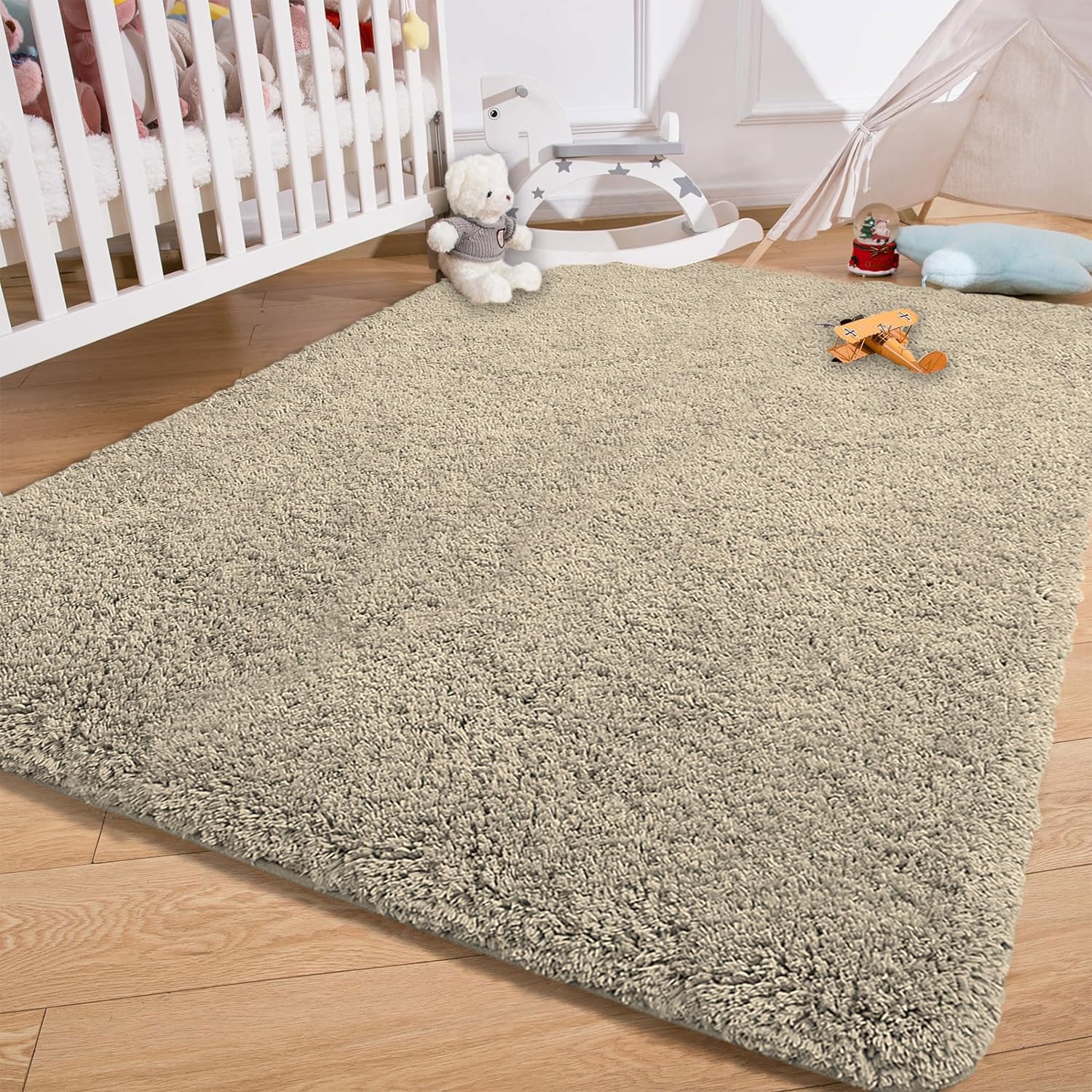 Vegas Carpet For Bedroom,Livingroom(Beige,3X5 Feet)