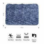 Hawaii Bath mat Anti Skid (Charcoal, 45 x 75 Cm)