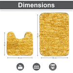 Hawai Contour Bath Mat  Set of 2 (Gold, 40x60 cm & 40x45)