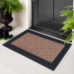 Natural Coir mat Solid Rectangular (45cm x 75cm, Beige )