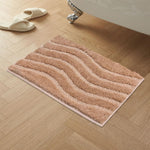 Bath Mat Classic Waves Microfiber 2200 GSM (40x60 cm, Taupe)