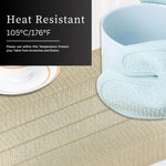 Zigzag Design Placemat for Dining Table Set of 4 (30x45 CM Gold)