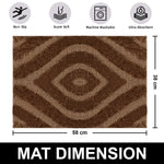 Scotland Diamond Bathmat Mat Pack Of 2 (38x58 cm, Sea Coffee)