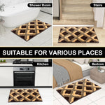 Macau Square Bath Mat (40x60 cm,Chocolate)