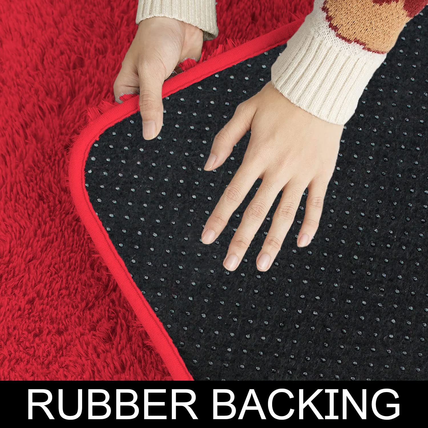 Carpets Marino Fur 2000 GSM (4x6 Ft, Maroon)