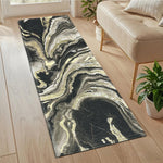 Polyester Cosmic Swirl Runner for Bedroom (2x5 Feet, Multicolor)