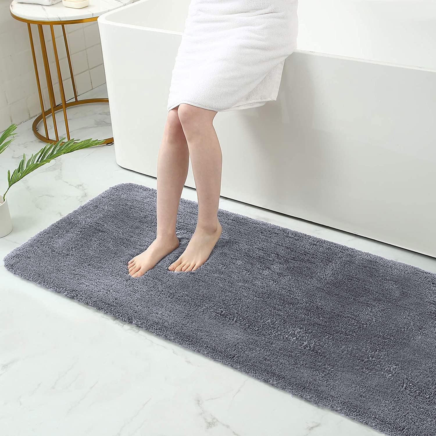 Sensuous Runner 2500 GSM Microfiber Anti Skid (Grey, 2ft x 5ft)