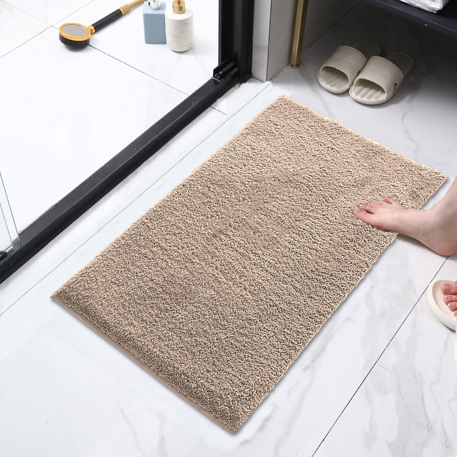 Sensuous Bathmat 2500 GSM Microfiber (Taupe, 45cm x 75cm)