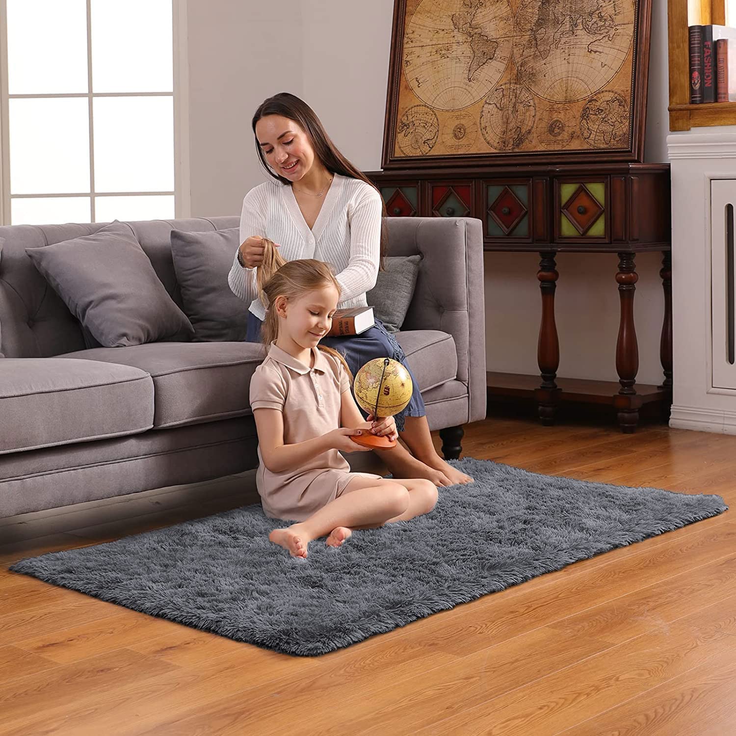 Doormats Marino Fur 2000 GSM (60x90 cm, Grey)
