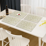 Web Design Placemat for Dining Table Set of 4(30x45 CM Gold)