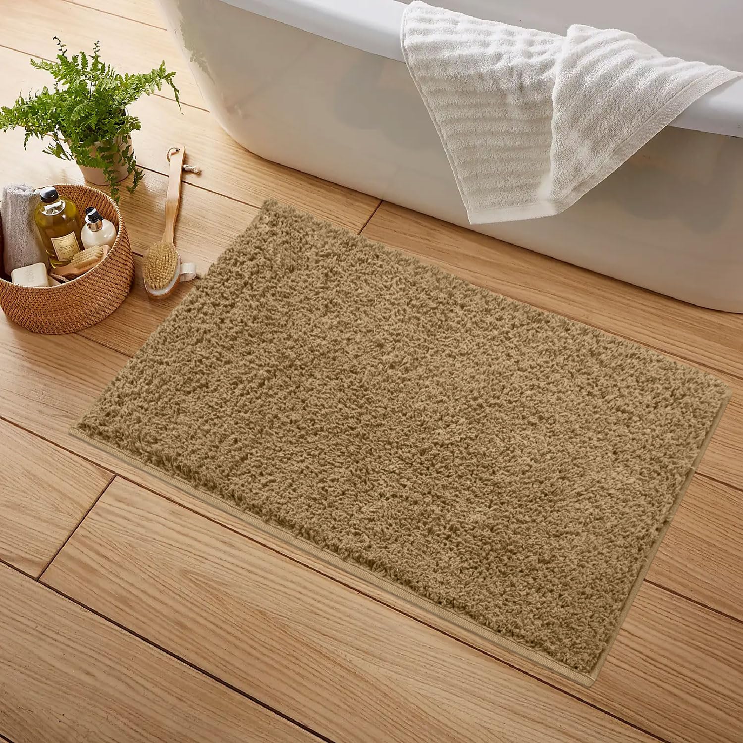 Colosseum Bath Mat 100% Cotton (40x60 cm,Chocolate)