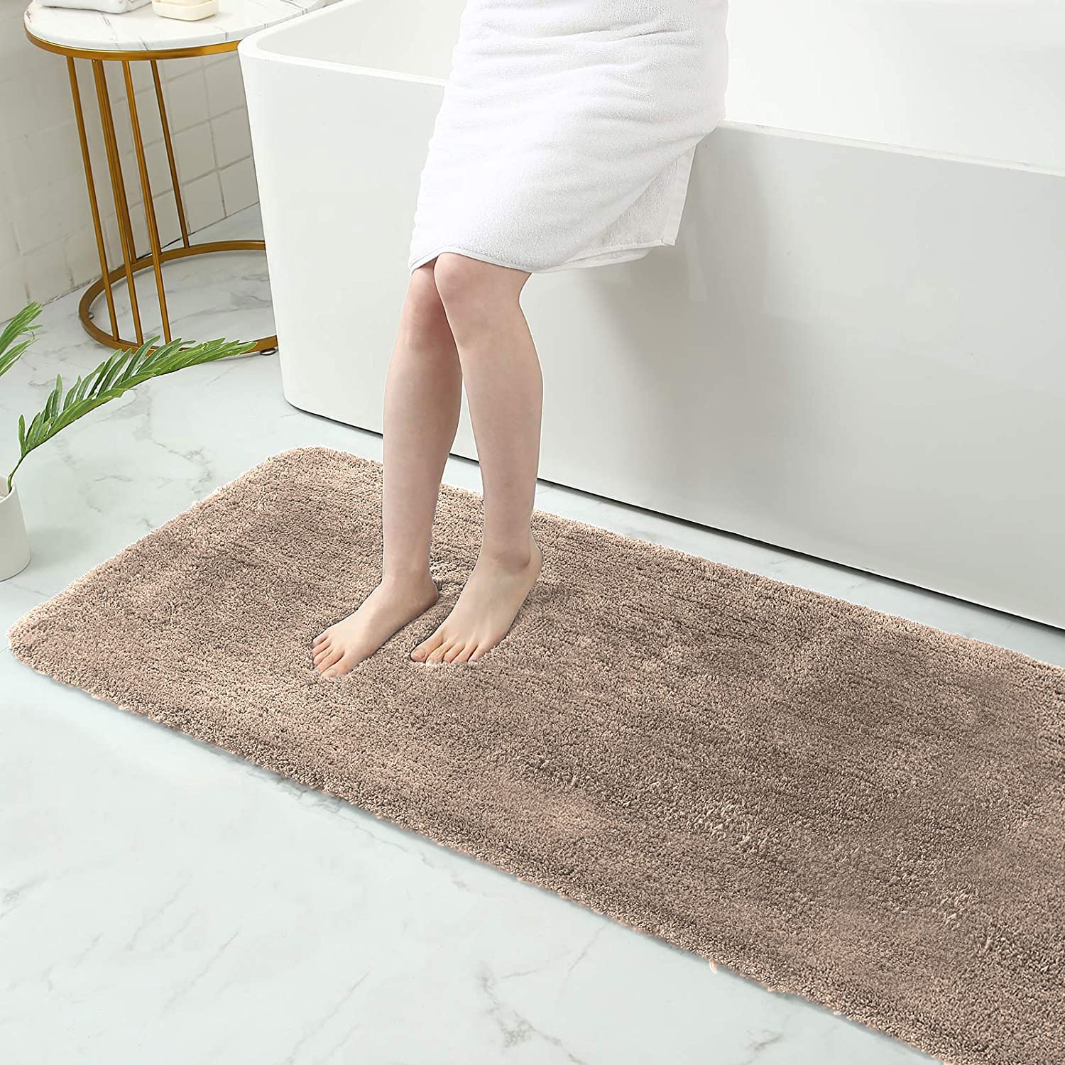 Sensuous Runner 2500 GSM Microfiber Anti Skid (Taupe, 2ft x 5ft)