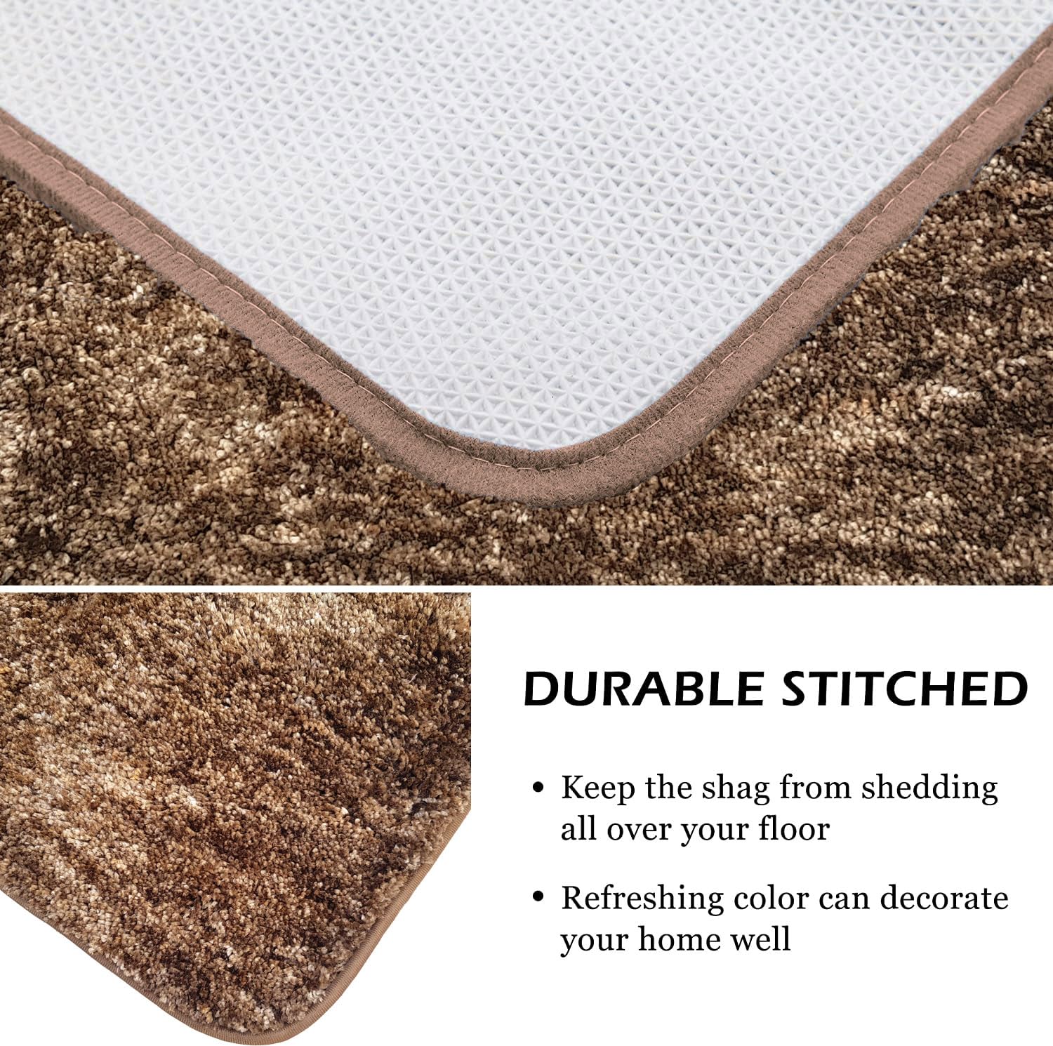 Hawaii Bath mat Anti Skid (Coffee, 45 x 75 Cm)