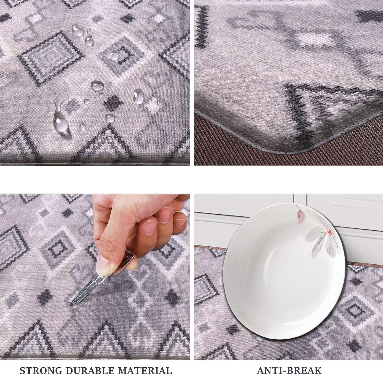 Cuba Door Mats Anti Fatigue - Wave Grey (45x75 cm)