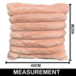 Luxurious Plush Cushion Cover (16 Inch x 16 Inch, Peach)