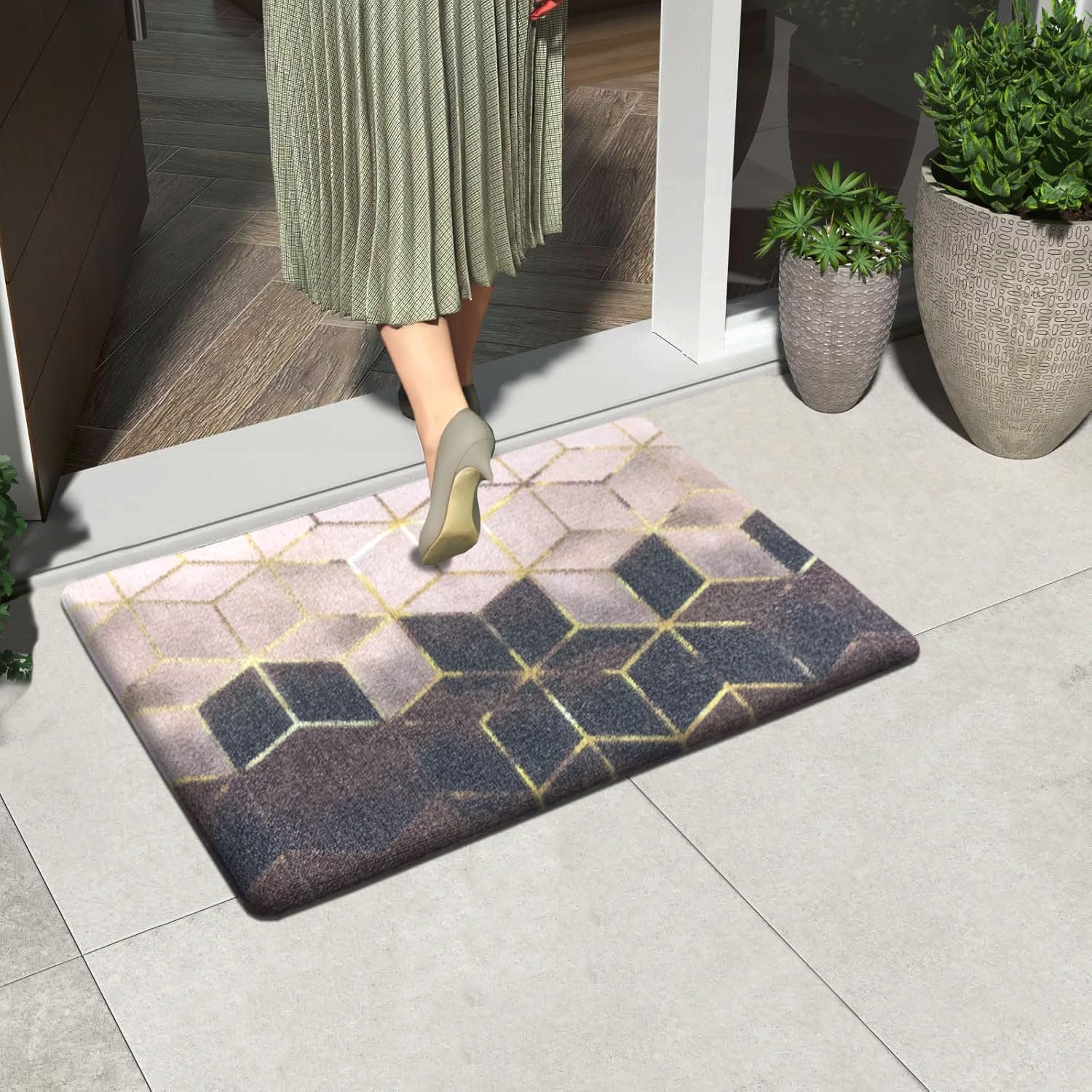 Cuba PVC Door Mats Anti Fatigue - Golden (40x60 cm)