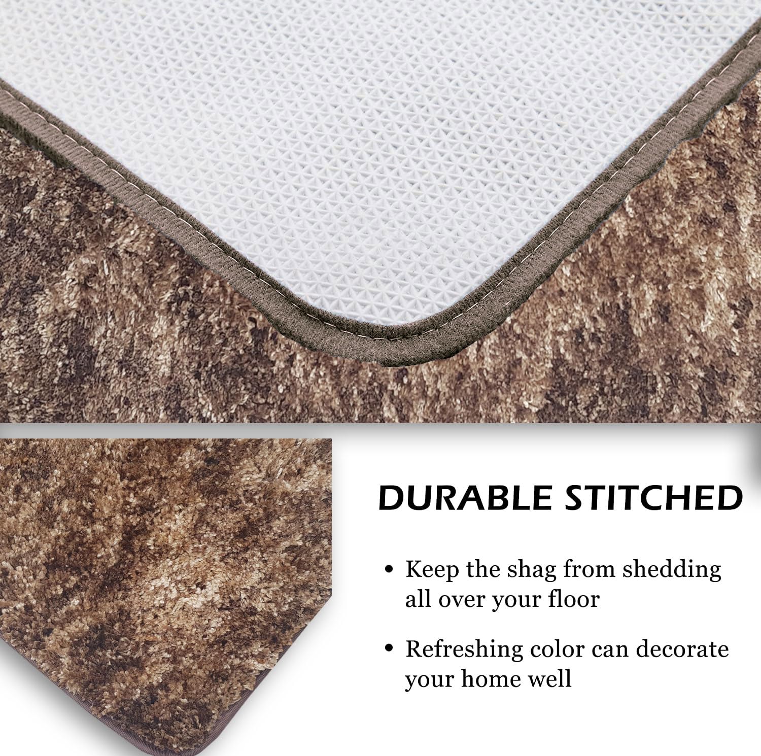 Hawaii Bath mat Anti Skid (Rock Brown, 60 x 90 Cm)