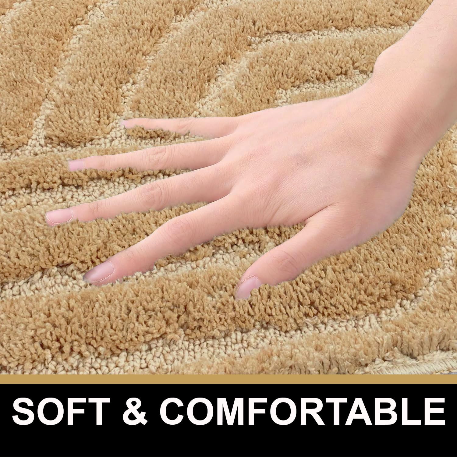 Scotland Maze Cut Bathmat Mat Pack Of 2 (38x58 cm , Gold)