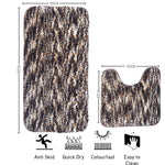Hawaii Contour Rugs for Bathroom Set of 2(Walnut, 60 x 90 Cm)