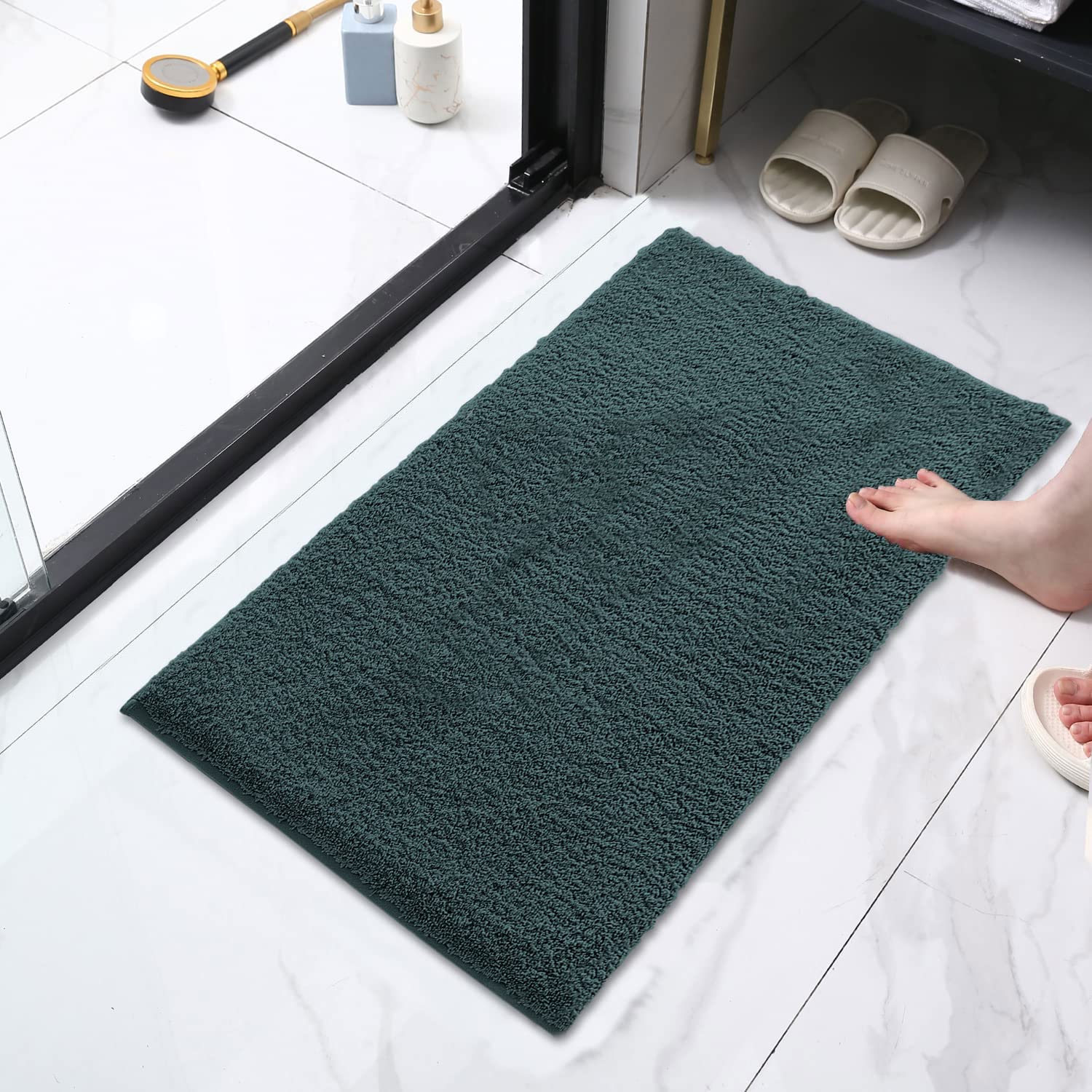 Sensuous Bathmat 2500 GSM Microfiber (Hunter Green, 45cm x 75cm)