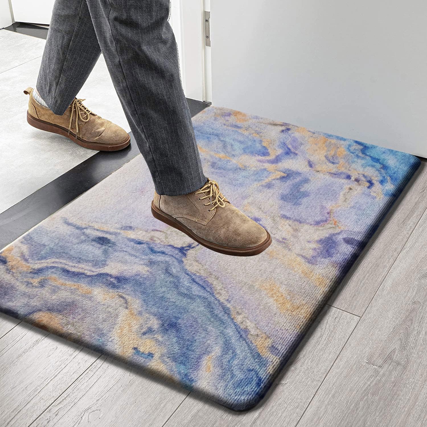 Cuba PVC Door Mats  Navy Blue(45x75 cm)