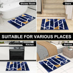 Macau Trangle Bath Mat (40x60 cm,Blue)