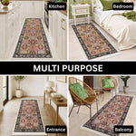 Polyester Floor Runner Persian Regal Pattern Multi Color 150x56cm