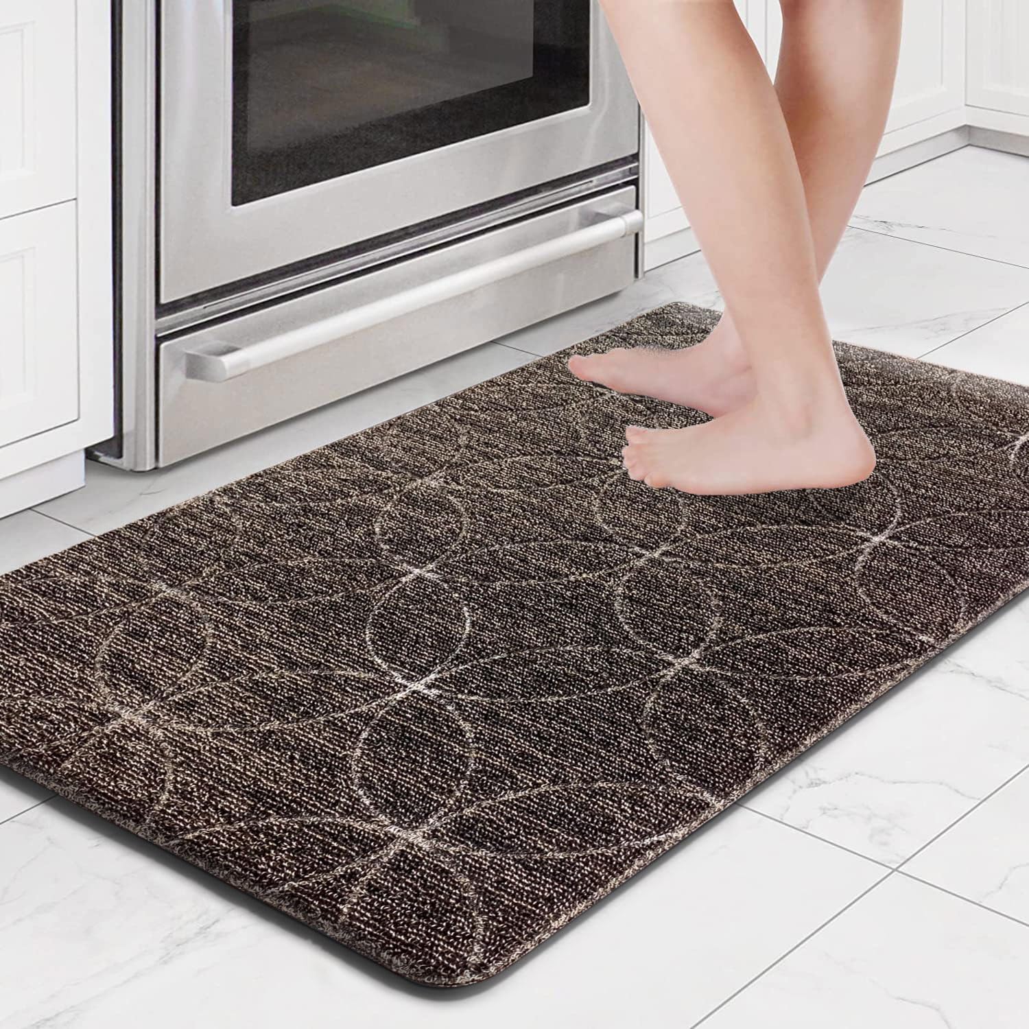 PVC Door Mat for Home Entrance Indoor & Outdoor(40x60 cm - Choco)