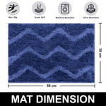 Scotland Waves BathMat (38x58 cm, Navy)