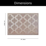 Curves Design Placemat for Dining Table Set of 2(30x45 CM Brown)
