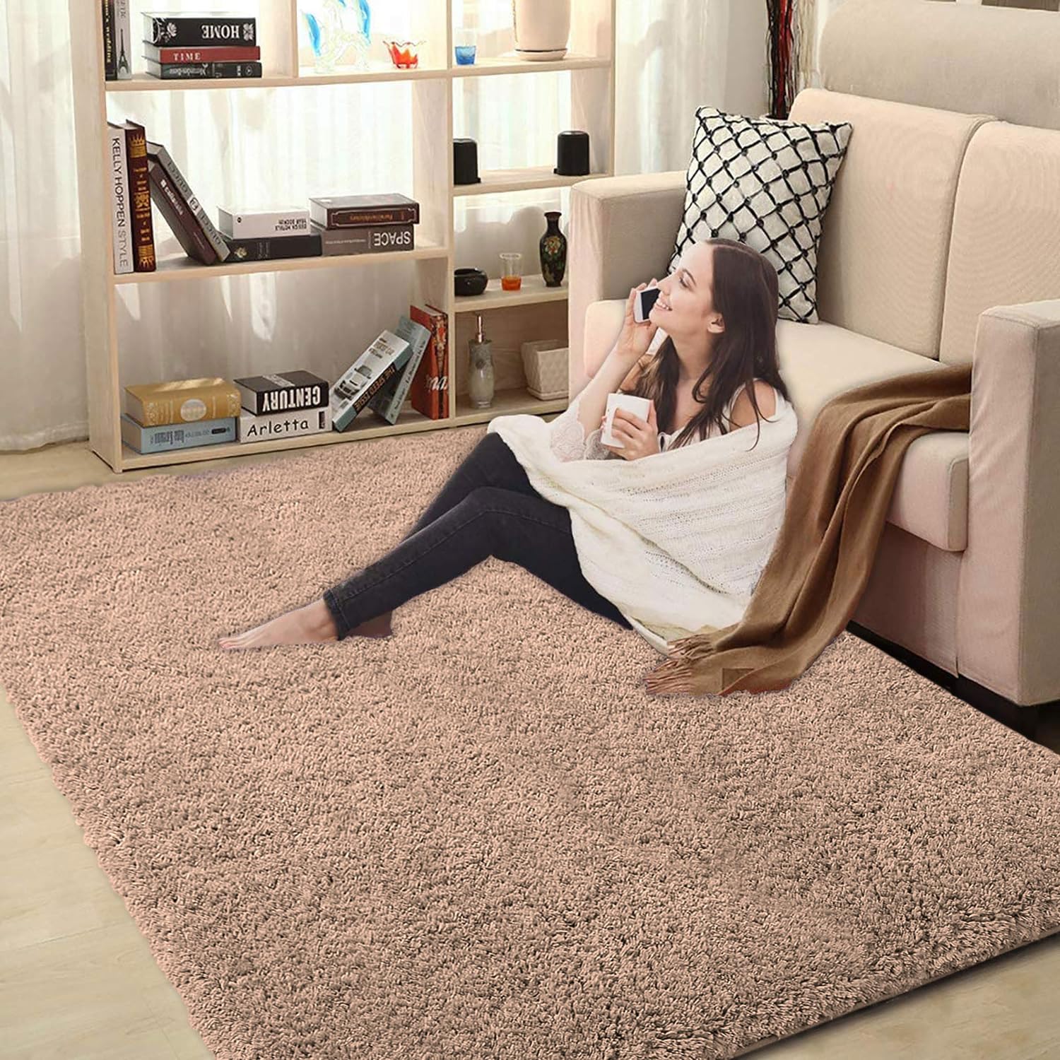 Vegas Carpet For Bedroom,Livingroom(Rust,3X5 Feet)