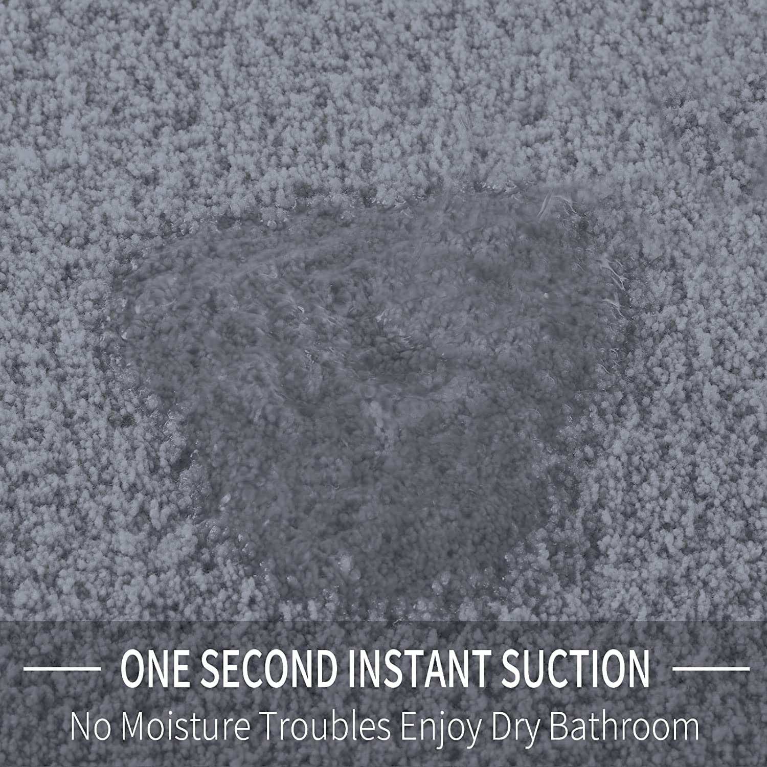 Sensuous Bathmat for Bathroom 2500 GSM (Grey, 60cm x 90cm)