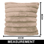Luxurious Plush Cushion Cover (16 Inch x 16 Inch, Beige)