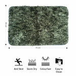 Hawaii Bath mat Anti Skid (Hunter Green, 45 x 75 Cm)