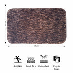 Hawaii Bath mat Anti Skid (Cocoa, 45 x 75 Cm)