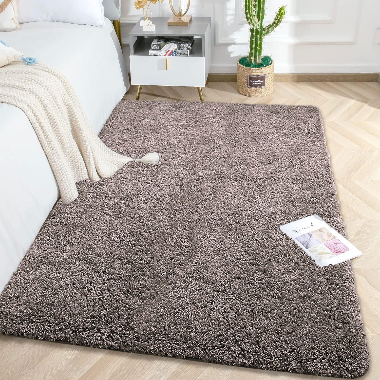 Vegas Carpet For Bedroom,Livingroom (Cocoa,4X6 Feet)