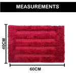 Bathmat 2500 GSM Microfiber Pack of 2 (Maroon , 40cm x 60cm)